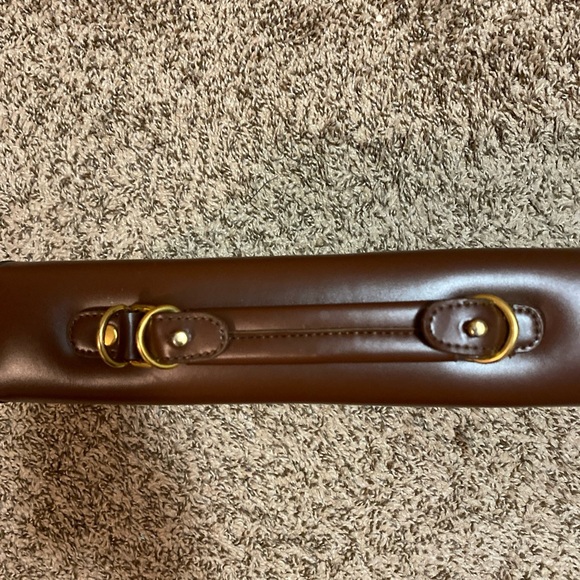 Adriana Vintage Two-Tone Leather Envelope Portfolio Handbag - Picture 7 of 10